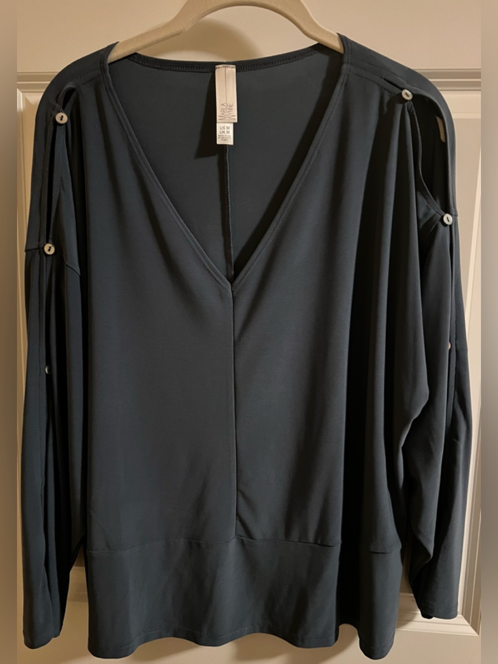NWOT MarlaWynne skate blue top. Size M